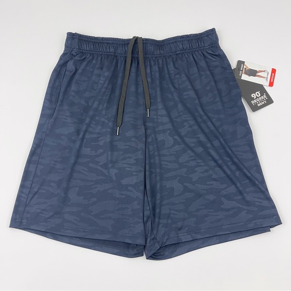 90 Degree by Reflex Men's Flex Short Navy Blue Camo Print 9" Inseam - Picture 1 of 7